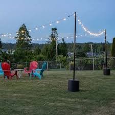 String Light Pole Stand with Tank Base