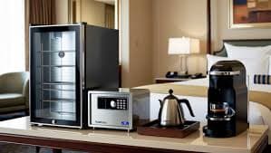 Mini-bar appliances (kettles, refrigerators, coffee makers)