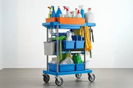Cleaning equipment (vacuums, housekeeping carts, sanitizer dispensers)